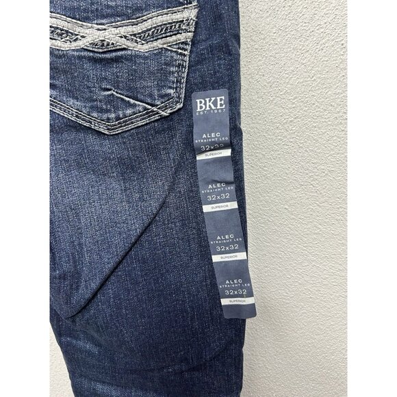 Buckle BKE Alec Jeans Men's 32x32 Whiskering Straight Leg Performance Stretch - Picture 4 of 12